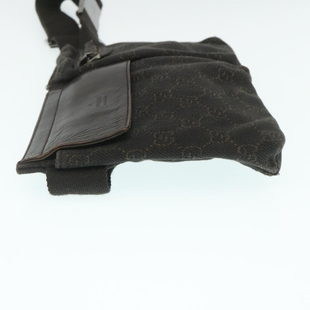 GUCCI GG Canvas Waist Bag Dark Brown 28566 35115