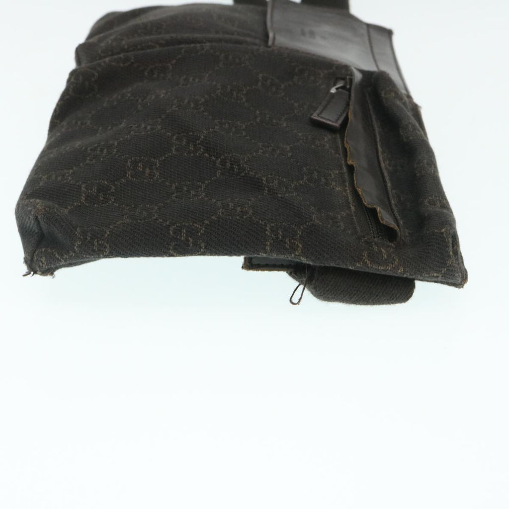 GUCCI GG Canvas Waist Bag Dark Brown 28566 35115