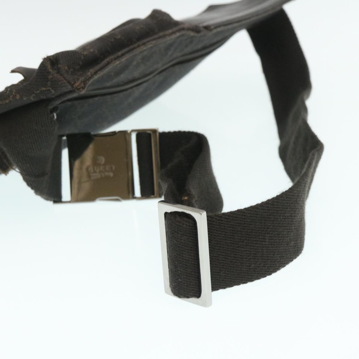 GUCCI GG Canvas Waist Bag Dark Brown 28566 35115