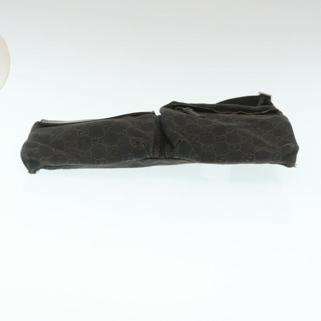 GUCCI GG Canvas Waist Bag Dark Brown 28566 35115