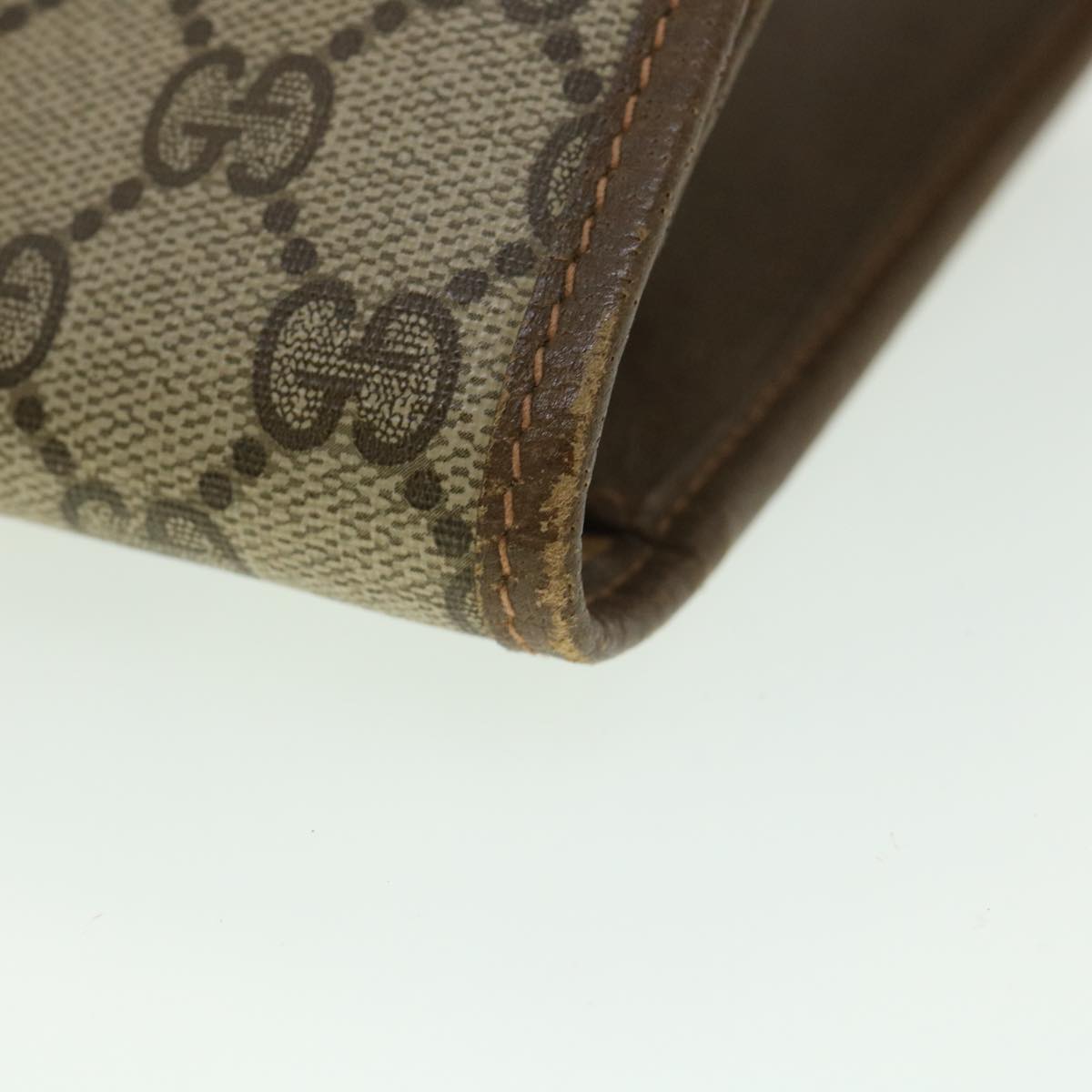 GUCCI GG Canvas Web Sherry Line Clutch Bag Beige Red Green ny139