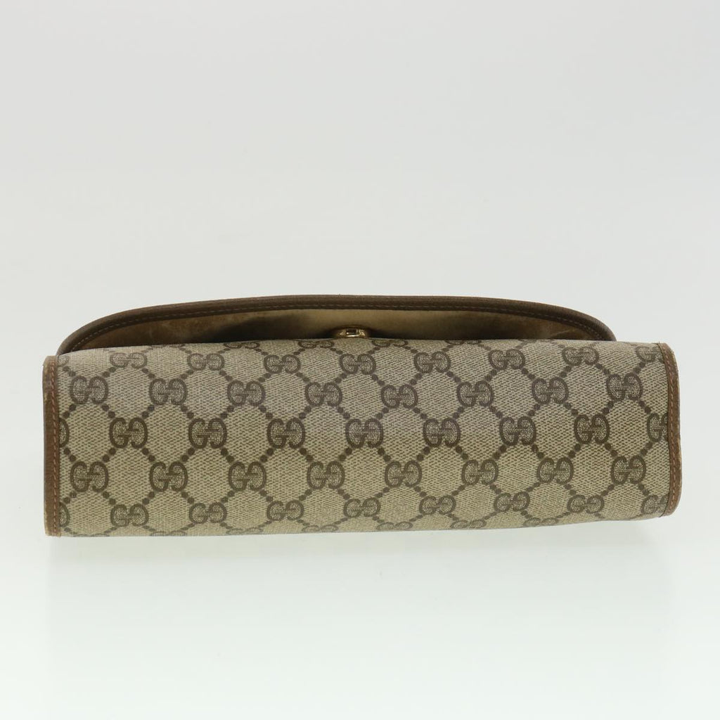 GUCCI GG Canvas Web Sherry Line Clutch Bag Beige Red Green ny139