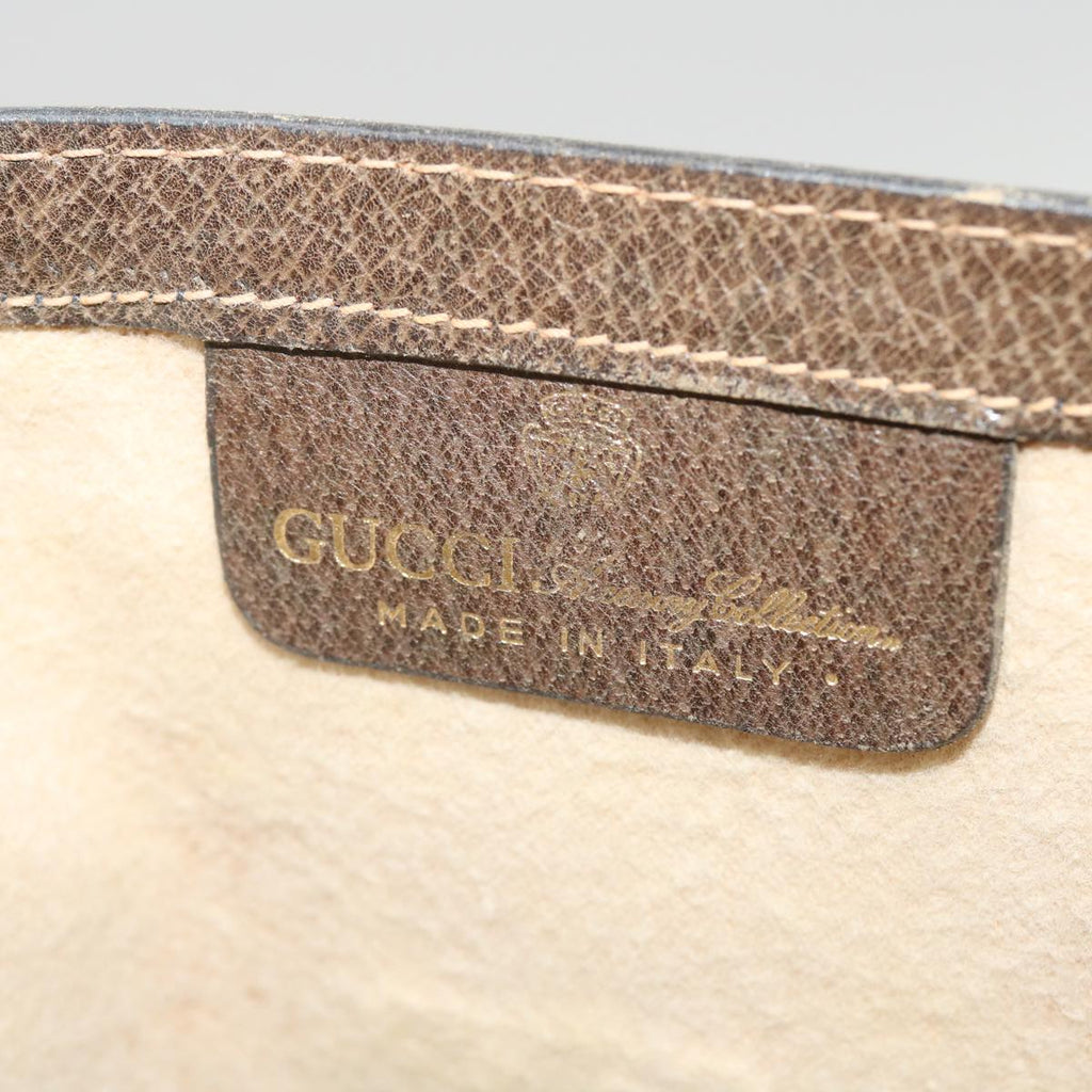 GUCCI GG Canvas Web Sherry Line Clutch Bag Beige Red Green 37-02-3839 ny155