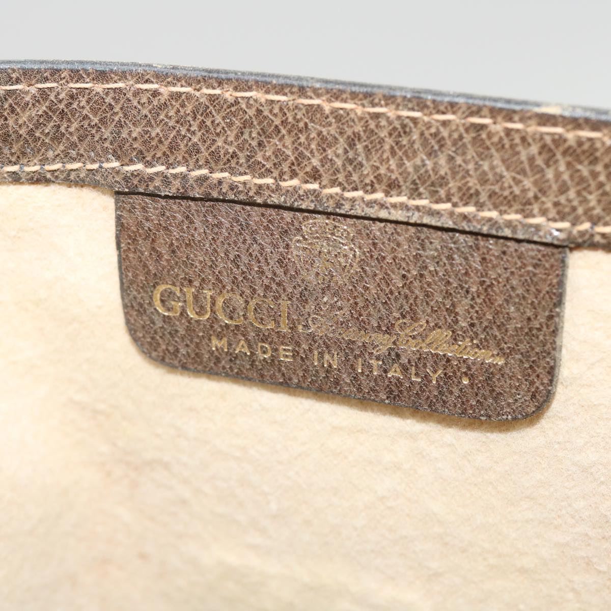 GUCCI GG Canvas Web Sherry Line Clutch Bag Beige Red Green 37-02-3839 ny155