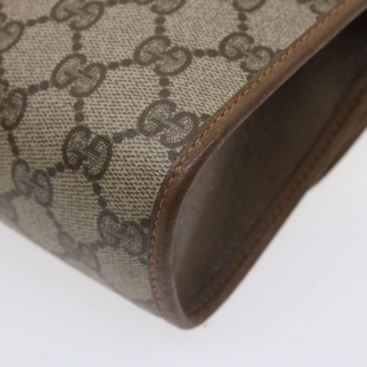 GUCCI GG Canvas Web Sherry Line Clutch Bag Beige Red Green 8901030 ny156