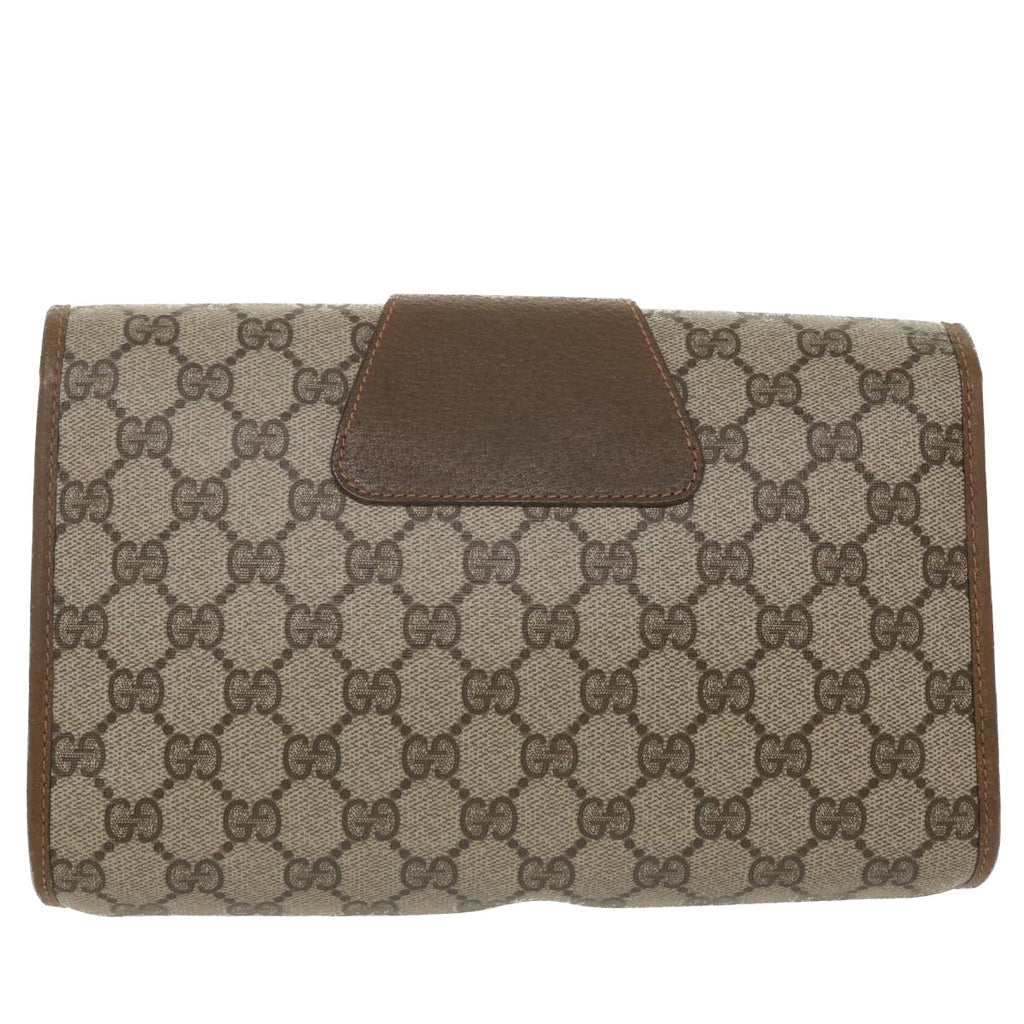 GUCCI GG Canvas Web Sherry Line Clutch Bag Beige Red Green 8901030 ny156