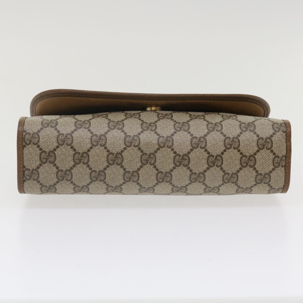 GUCCI GG Canvas Web Sherry Line Clutch Bag Beige Red Green 8901030 ny156