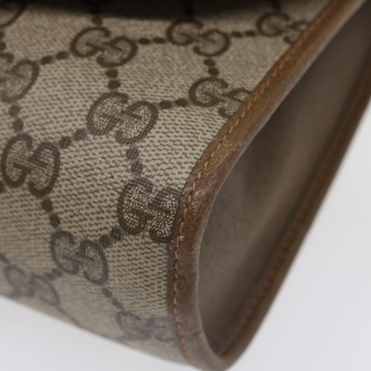 GUCCI GG Canvas Web Sherry Line Clutch Bag Beige Red Green 8901030 ny156
