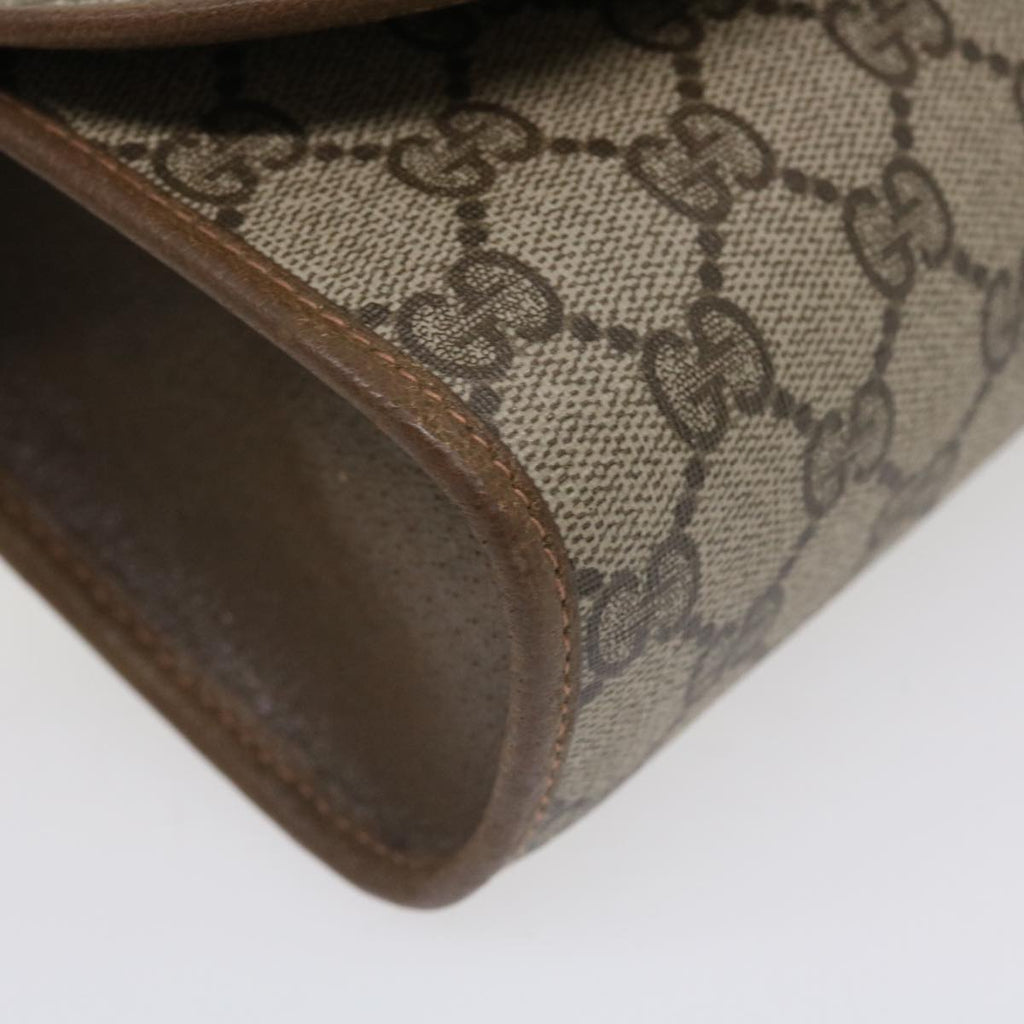 GUCCI GG Canvas Web Sherry Line Clutch Bag Beige Red Green 8901030 ny156