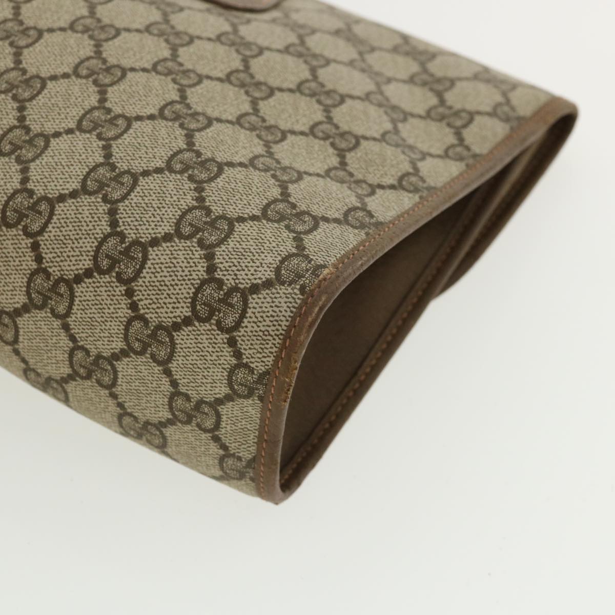 GUCCI GG Canvas Web Sherry Line Clutch Bag Beige Red Green 8901031 ny173