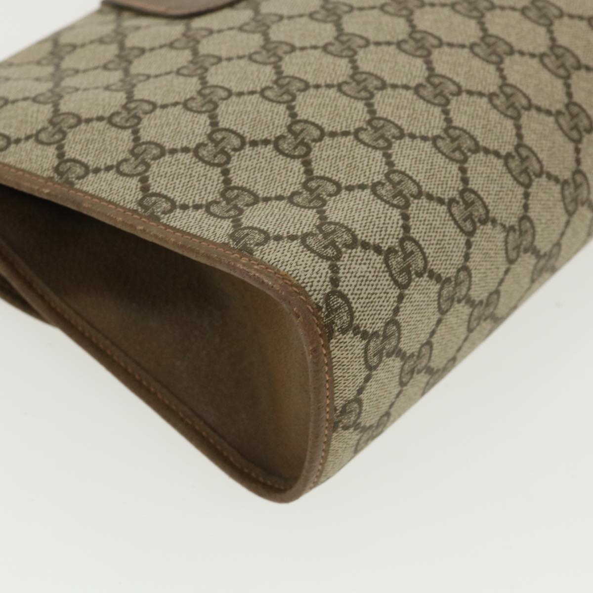 GUCCI GG Canvas Web Sherry Line Clutch Bag Beige Red Green 8901031 ny173