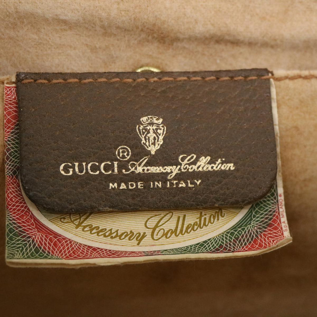 GUCCI GG Canvas Web Sherry Line Clutch Bag Beige Red Green 8901031 ny173