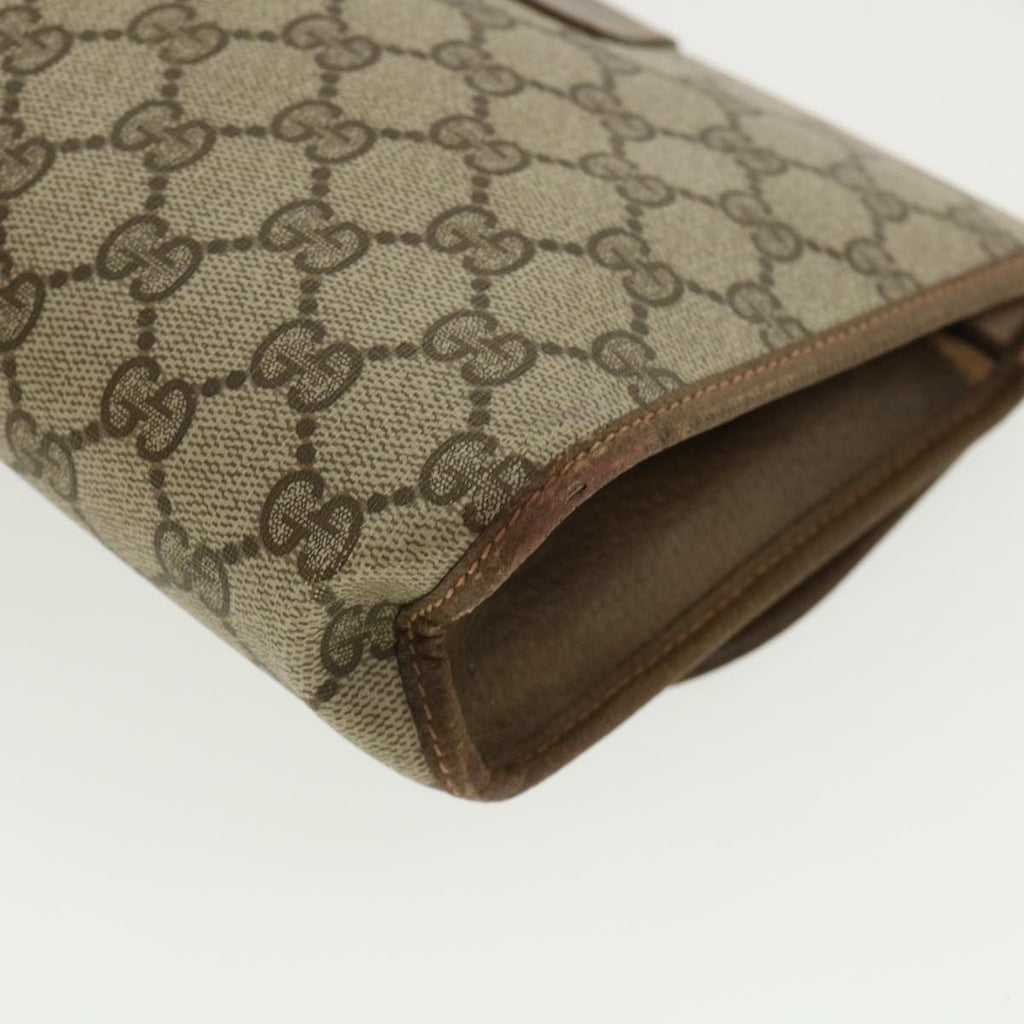 GUCCI GG Canvas Web Sherry Line Clutch Bag Beige Red Green 8901030 ny174