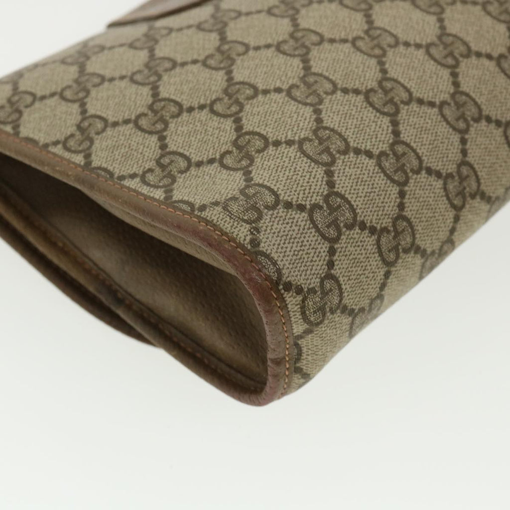 GUCCI GG Canvas Web Sherry Line Clutch Bag Beige Red Green 8901030 ny174