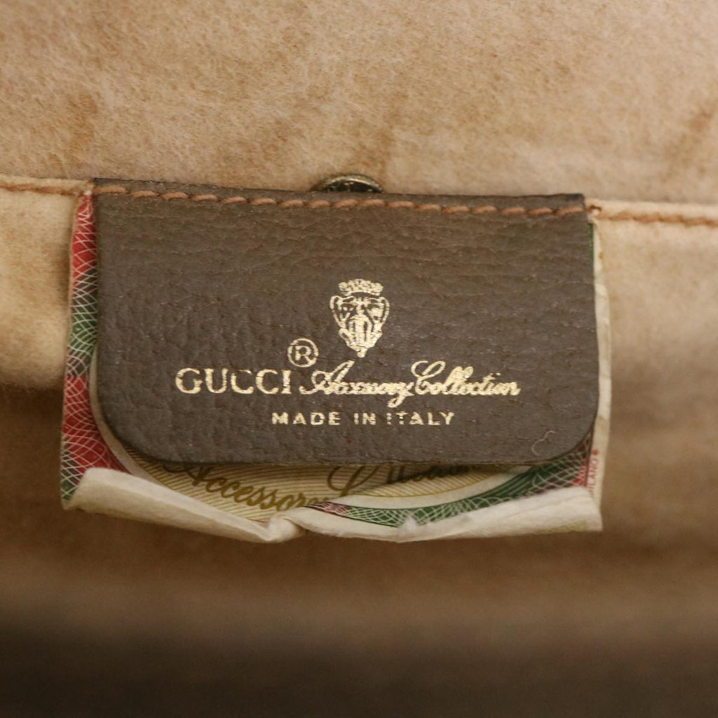 GUCCI GG Canvas Web Sherry Line Clutch Bag Beige Red Green 8901030 ny174