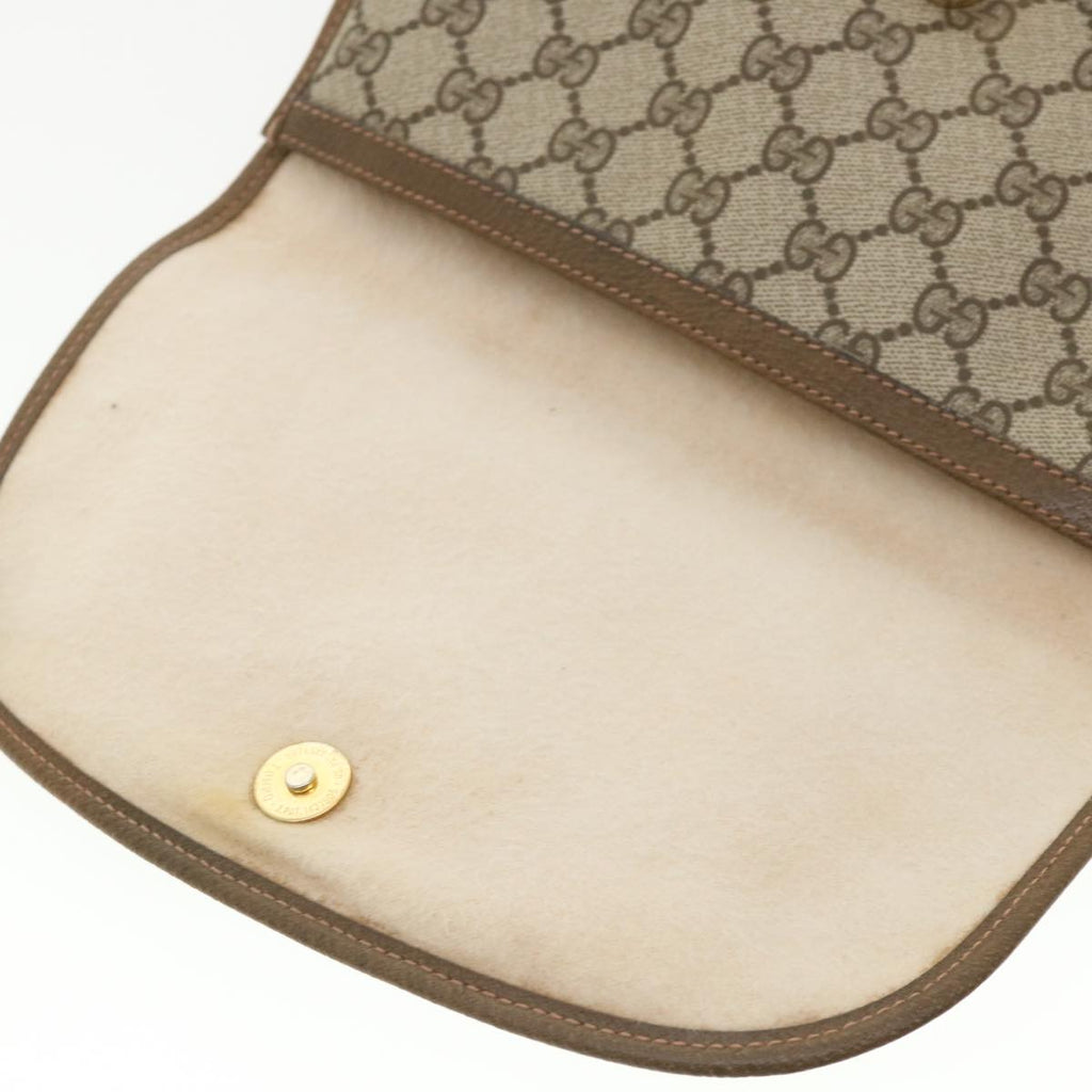 GUCCI GG Canvas Web Sherry Line Clutch Bag Beige Red Green 8901030 ny174