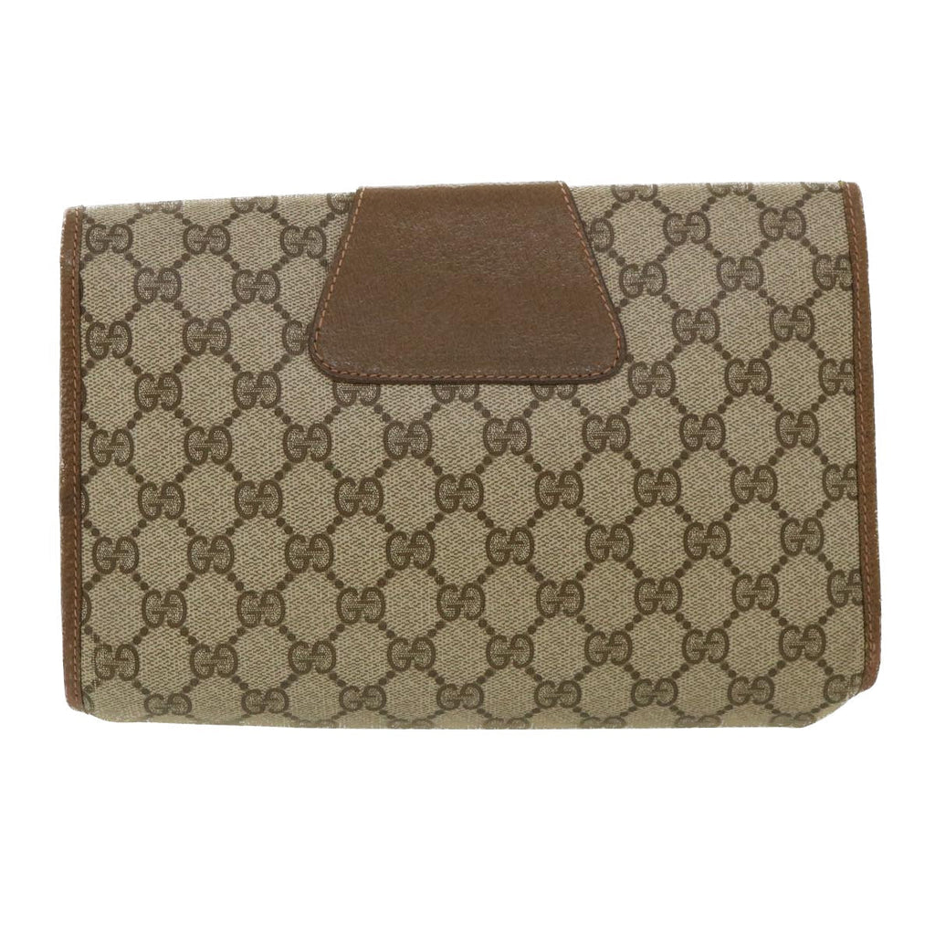 GUCCI GG Canvas Web Sherry Line Clutch Bag Beige Red Green 8901030 ny174