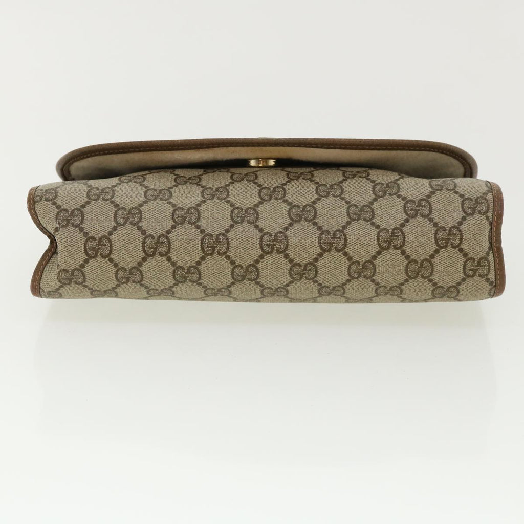 GUCCI GG Canvas Web Sherry Line Clutch Bag Beige Red Green 8901030 ny174