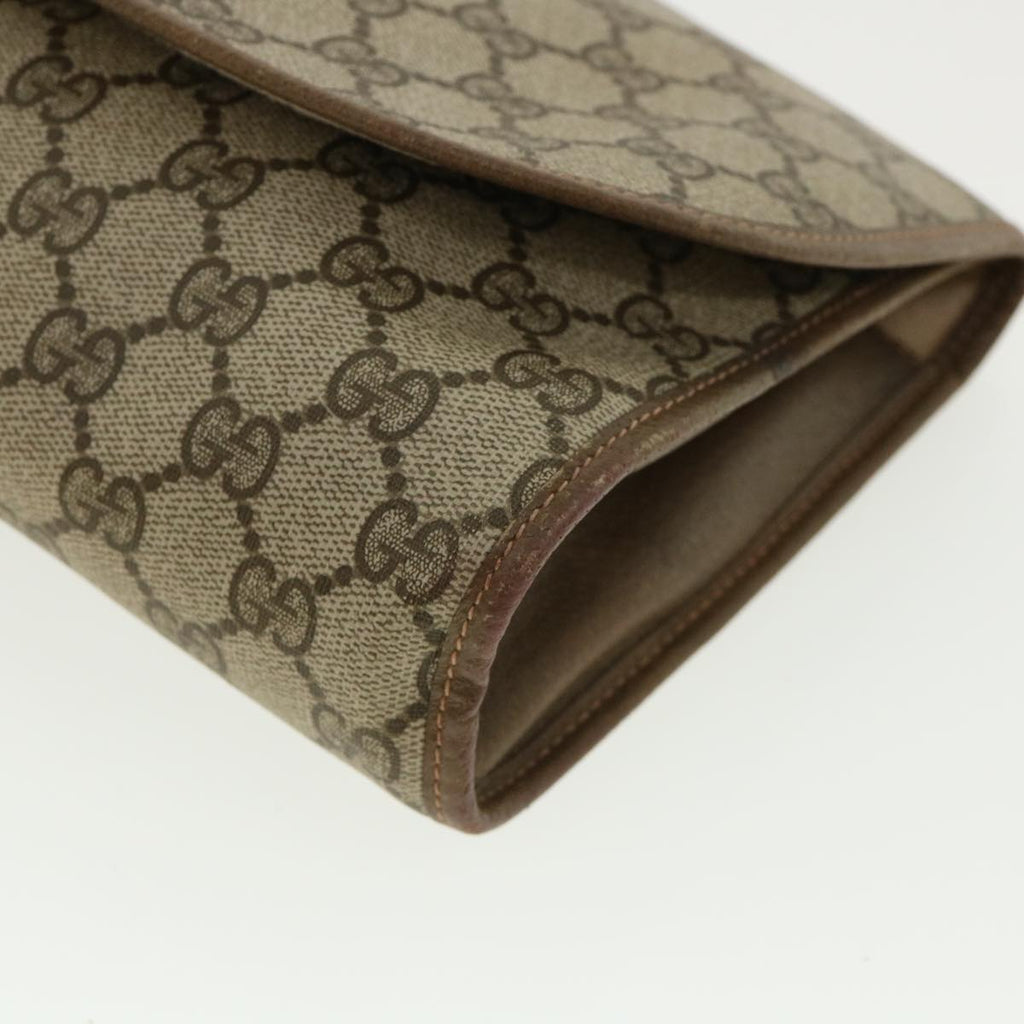 GUCCI GG Canvas Web Sherry Line Clutch Bag Beige Red Green 8901030 ny174