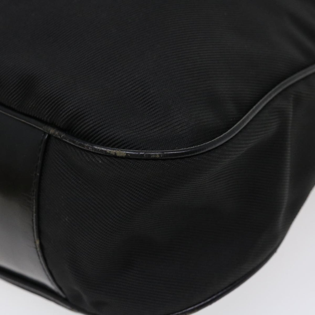 GUCCI Bamboo Hand Bag Nylon 2way Black 1998 ny202