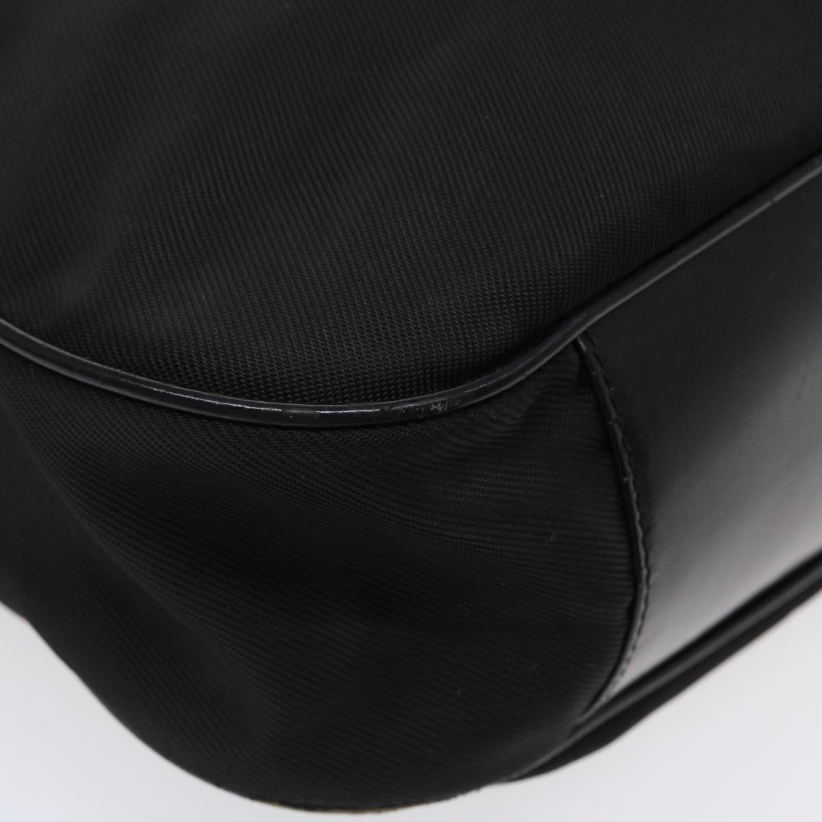 GUCCI Bamboo Hand Bag Nylon 2way Black 1998 ny202