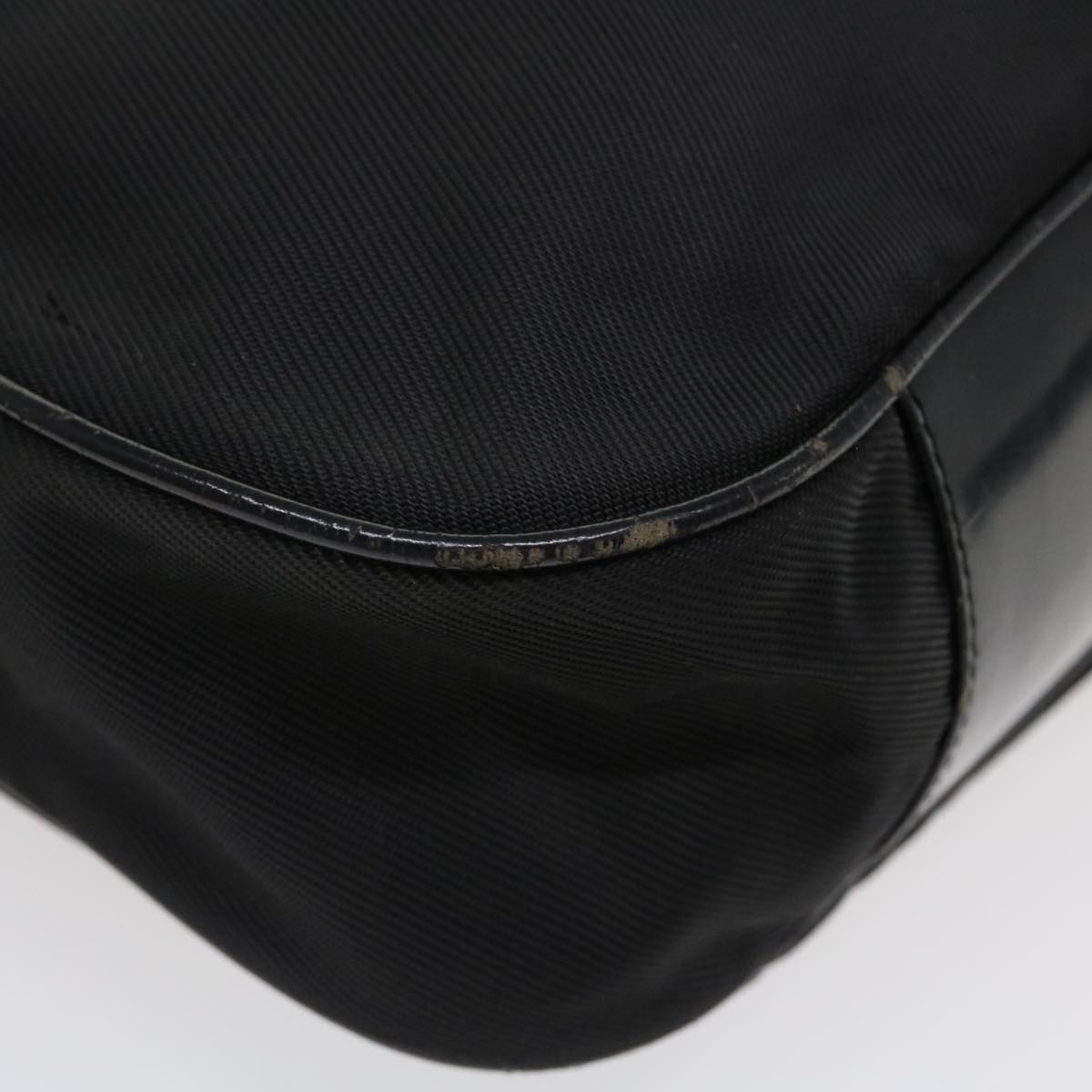 GUCCI Bamboo Hand Bag Nylon 2way Black 1998 ny202