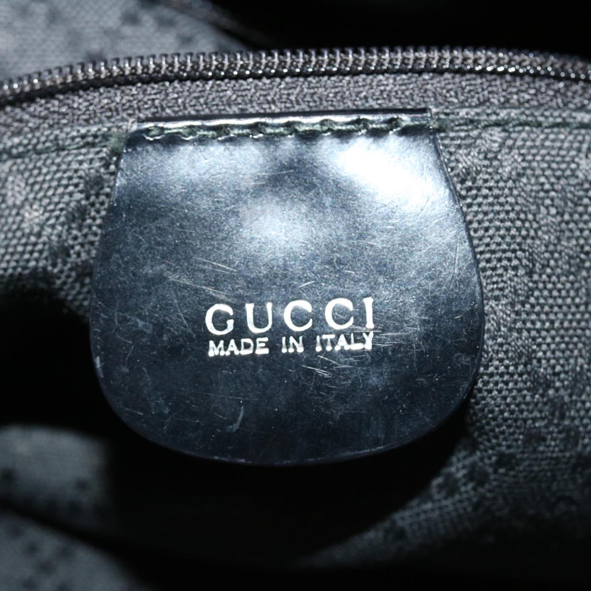 GUCCI Bamboo Hand Bag Nylon 2way Black 1998 ny202