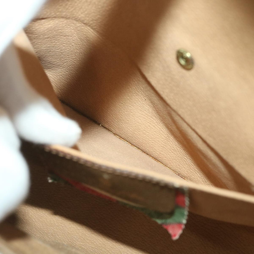 GUCCI GG Canvas Web Sherry Line Clutch Bag Beige Green Red 89.01.030 ny212