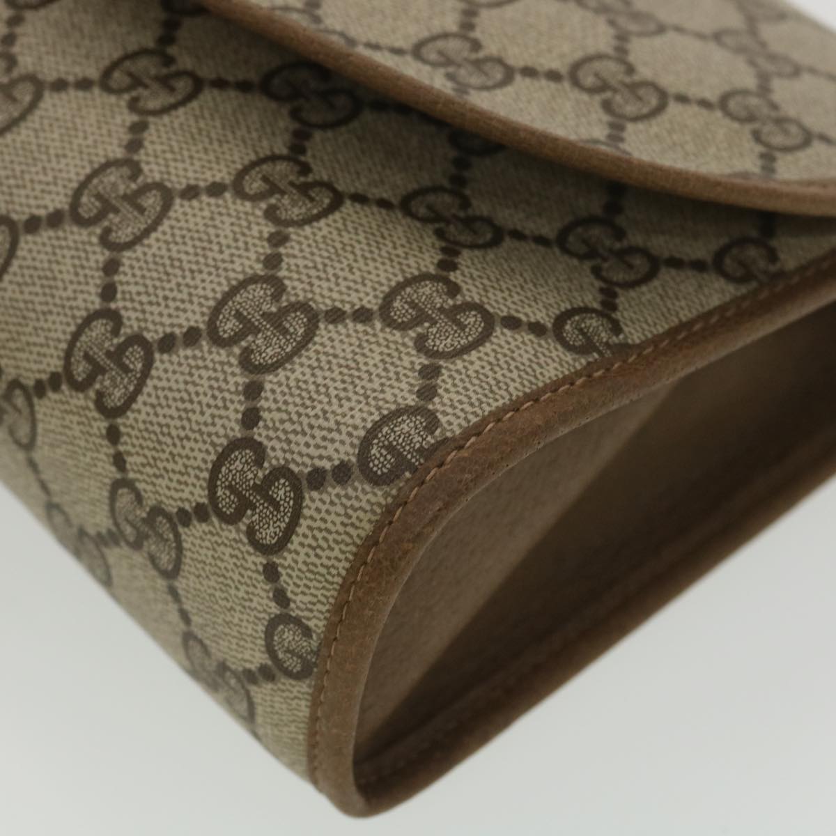 GUCCI GG Canvas Web Sherry Line Clutch Bag Beige Green Red 89.01.030 ny212