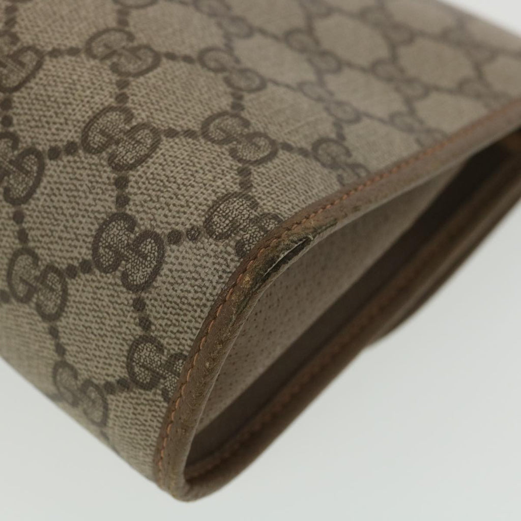 GUCCI GG Canvas Web Sherry Line Clutch Bag Beige Red Green 89.01.030 ny215