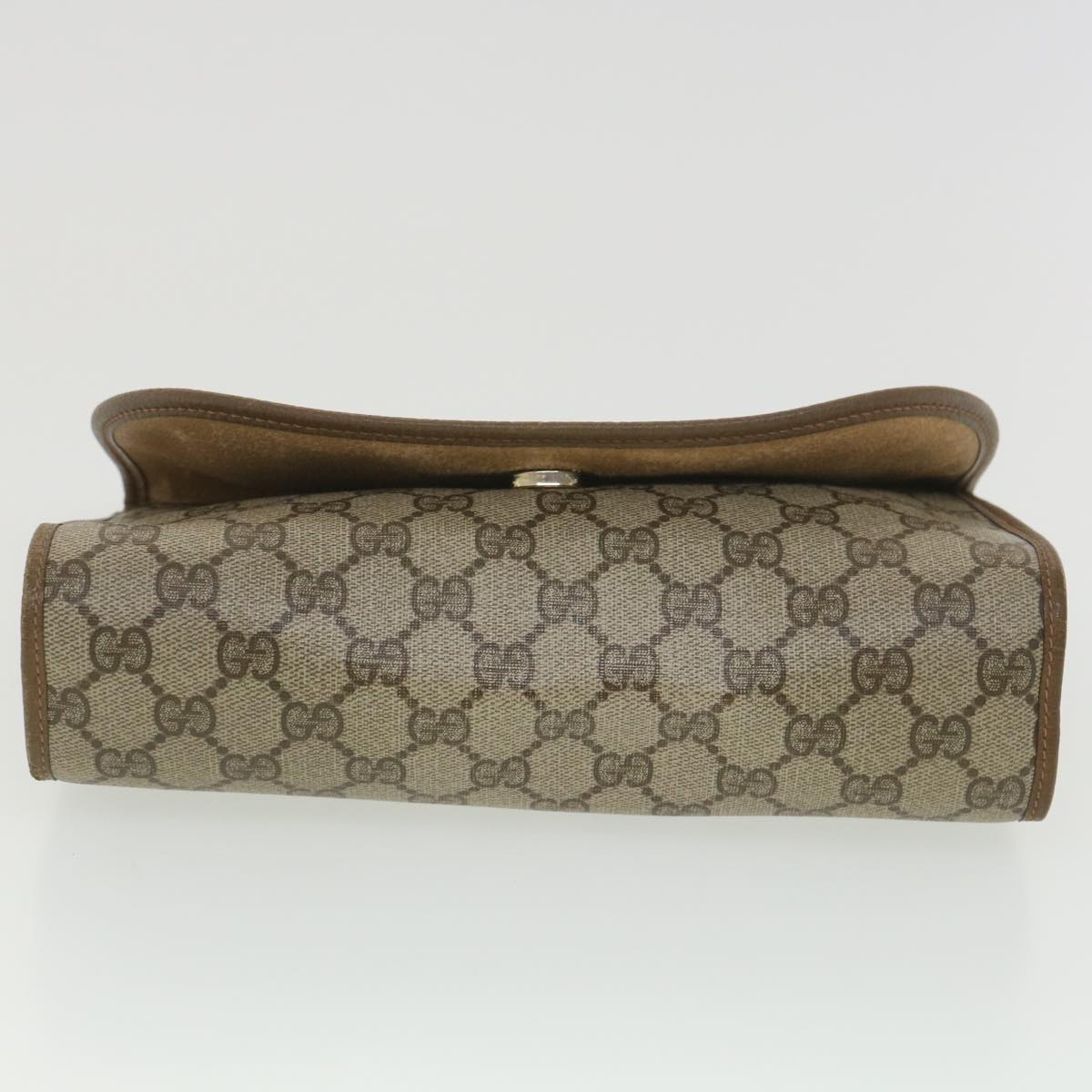GUCCI GG Canvas Web Sherry Line Clutch Bag Beige Red Green 89.01.030 ny215