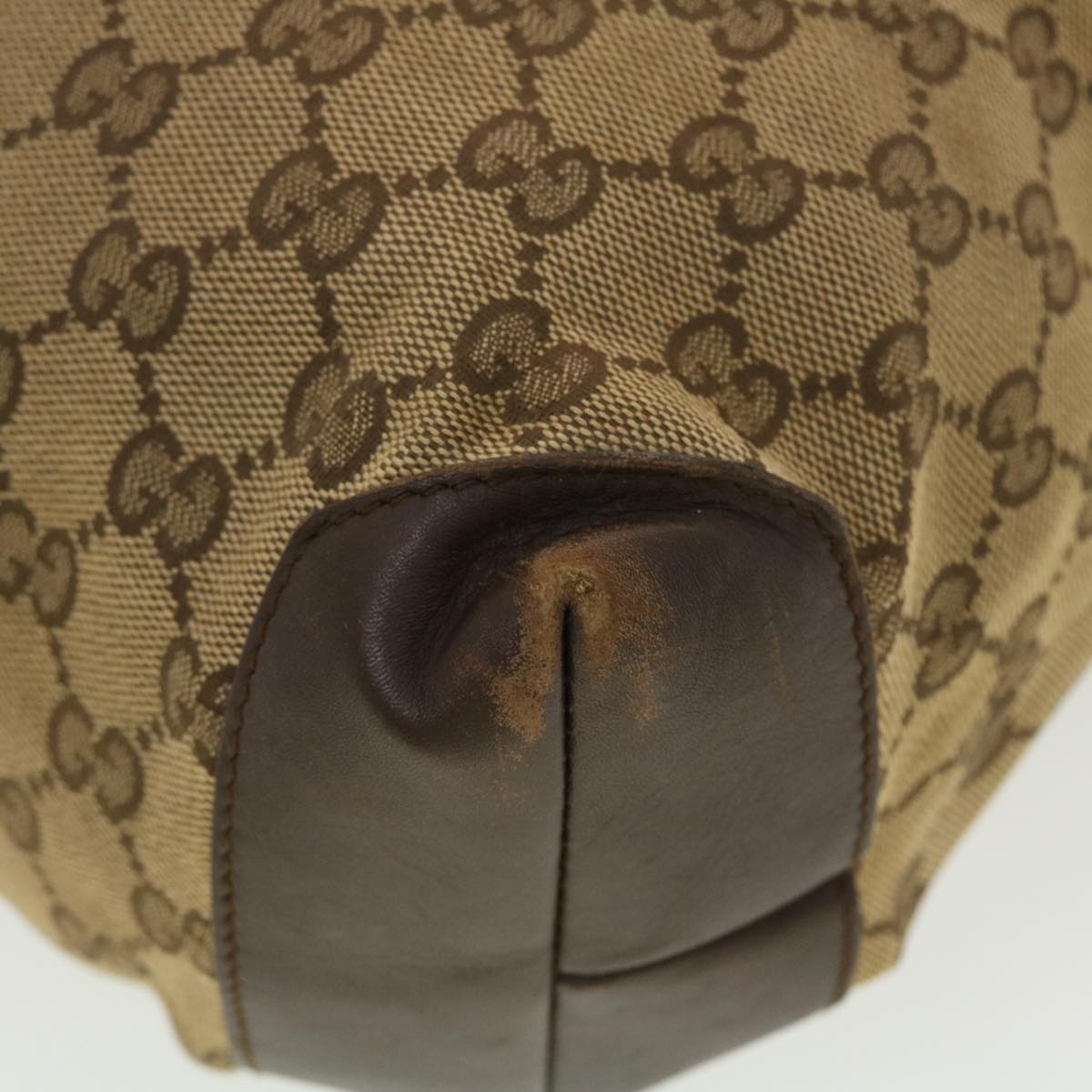 GUCCI GG Canvas Hand Bag Beige 019.0401 002058 ny236
