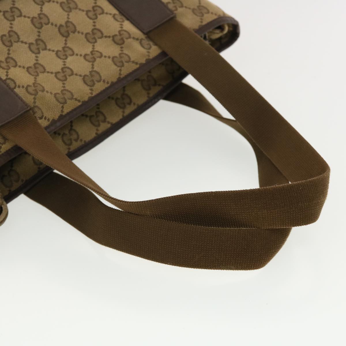 GUCCI GG Canvas Hand Bag Beige 019.0401 002058 ny236