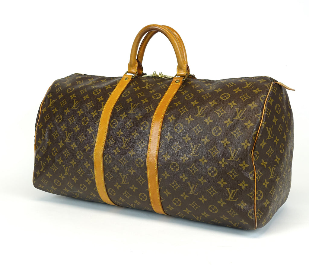 Louis Vuitto Vintage Keepall 55 Monogram Canvas Travel Bag