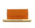 Louis Vuitto Orange Epi Leather Porte Tresor International Wallet
