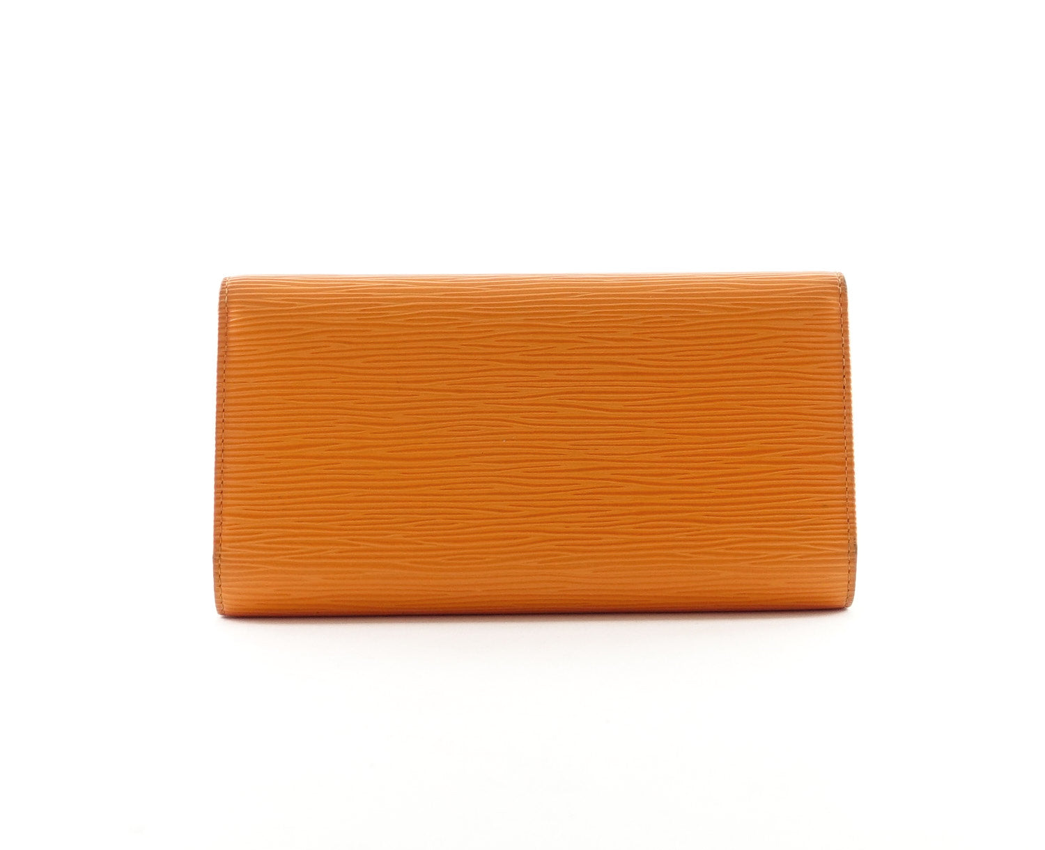 Louis Vuitto Orange Epi Leather Porte Tresor International Wallet