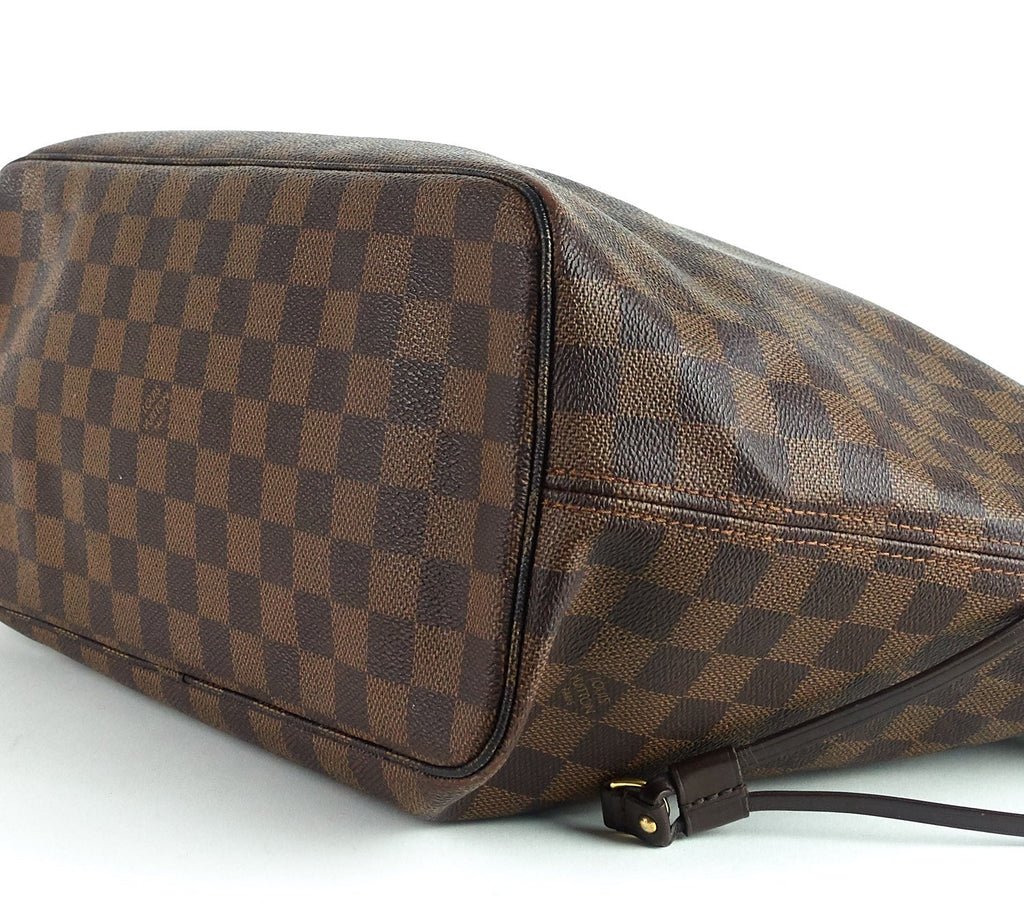 Louis Vuitto Neverfull MM Damier EbÃ¨ne Canvas Tote Bag