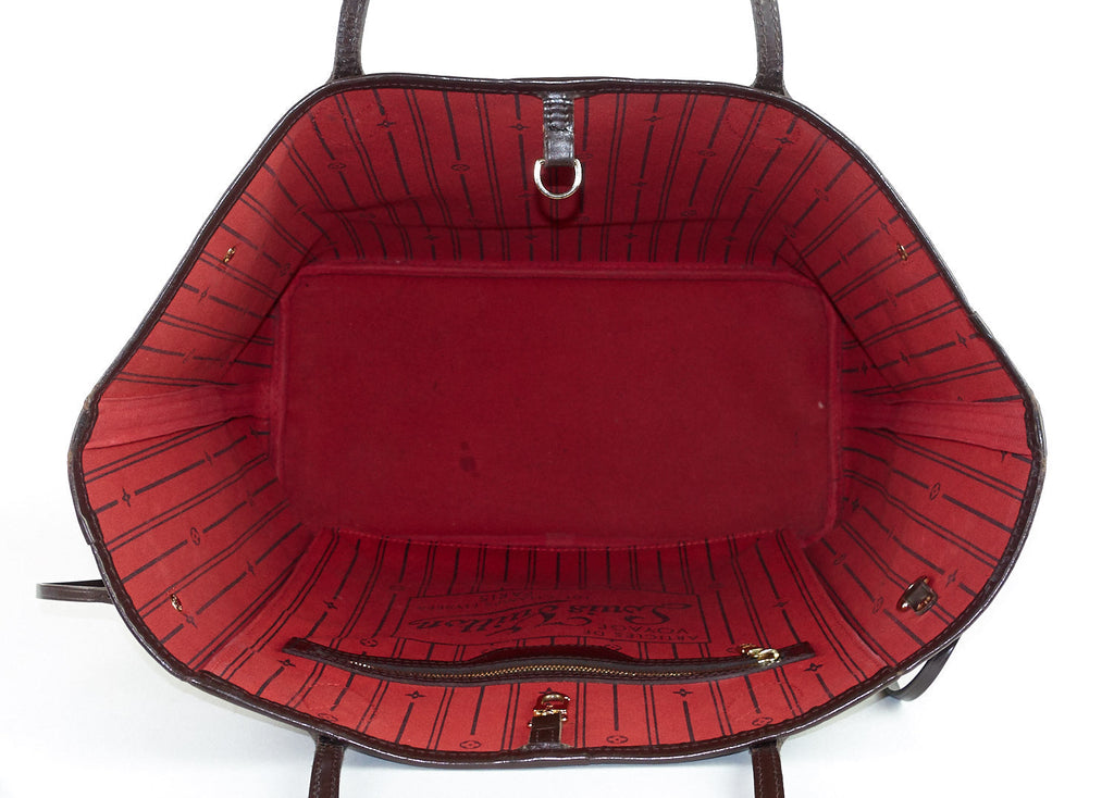 Louis Vuitto Neverfull MM Damier EbÃ¨ne Canvas Tote Bag
