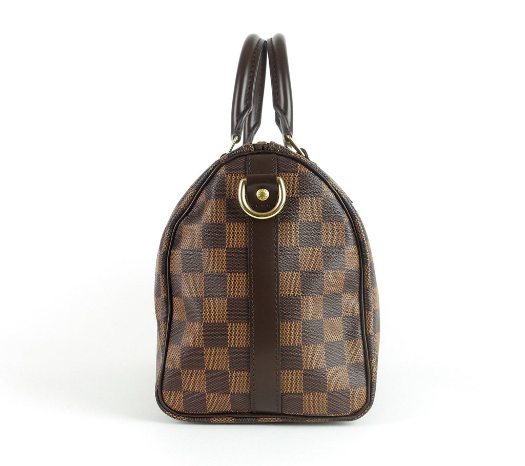 Louis Vuitto Speedy 25 BandouliÃ©re Damier EbÃ¨ne Canvas Handbag