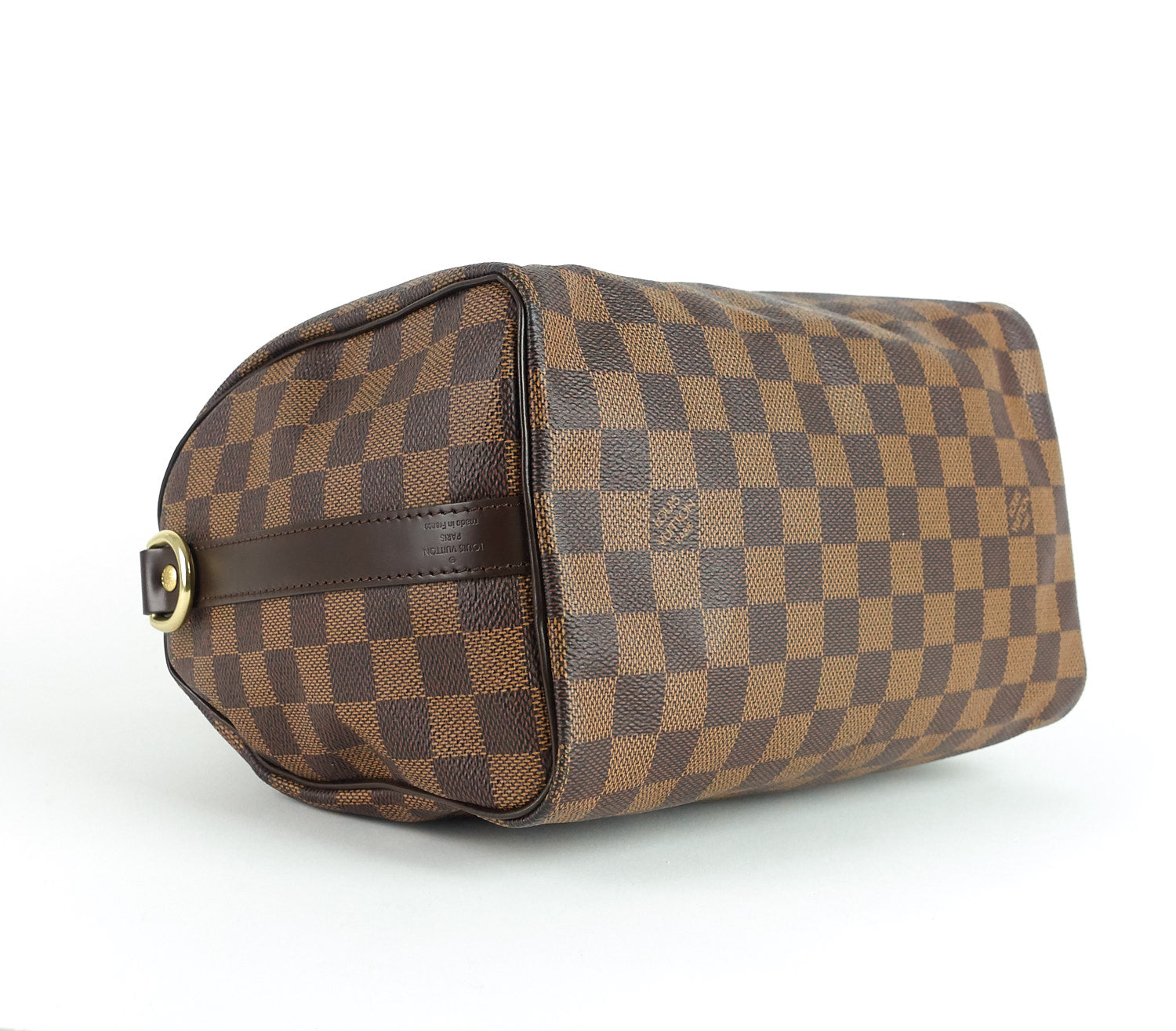 Louis Vuitto Speedy 25 BandouliÃ©re Damier EbÃ¨ne Canvas Handbag