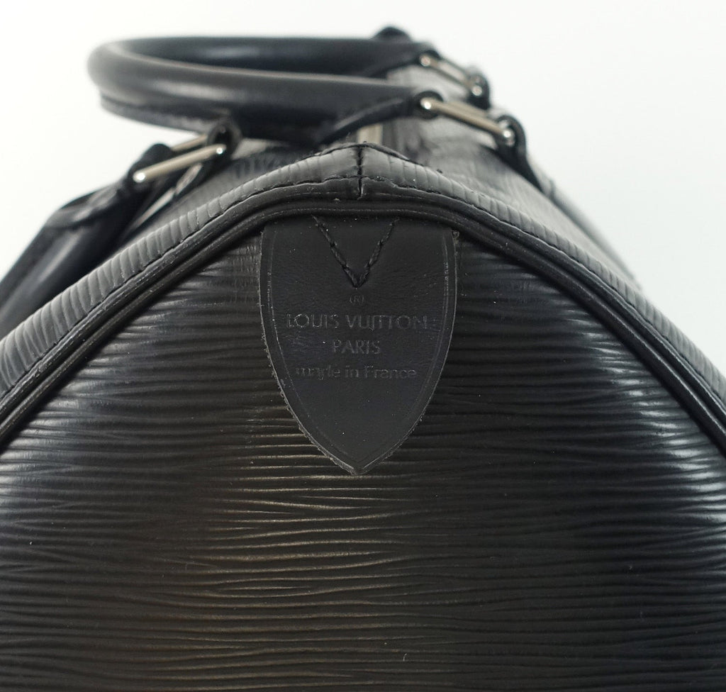 Louis Vuitto Speedy 30 Black Epi Leather Handbag