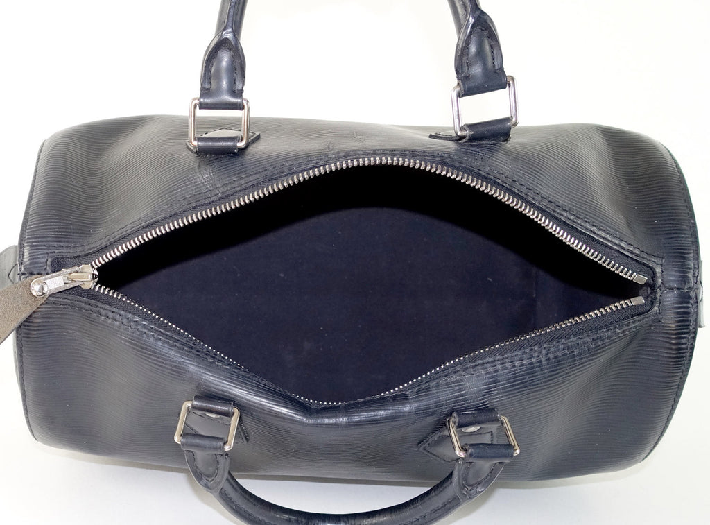 Louis Vuitto Speedy 30 Black Epi Leather Handbag