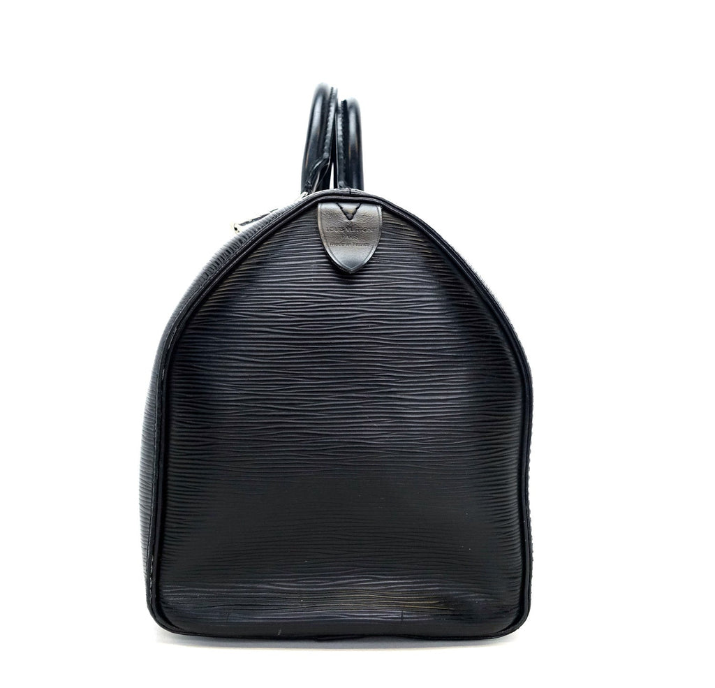 Louis Vuitto Speedy 30 Black Epi Leather Handbag