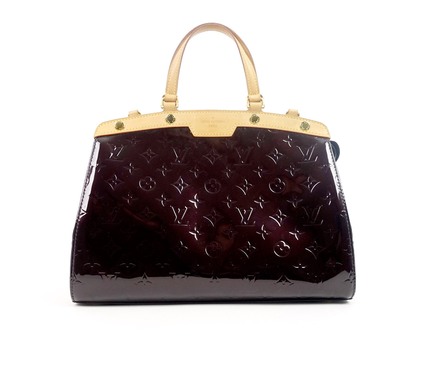 Louis Vuitto Brea MM Amarante Vernis Leather Handbag