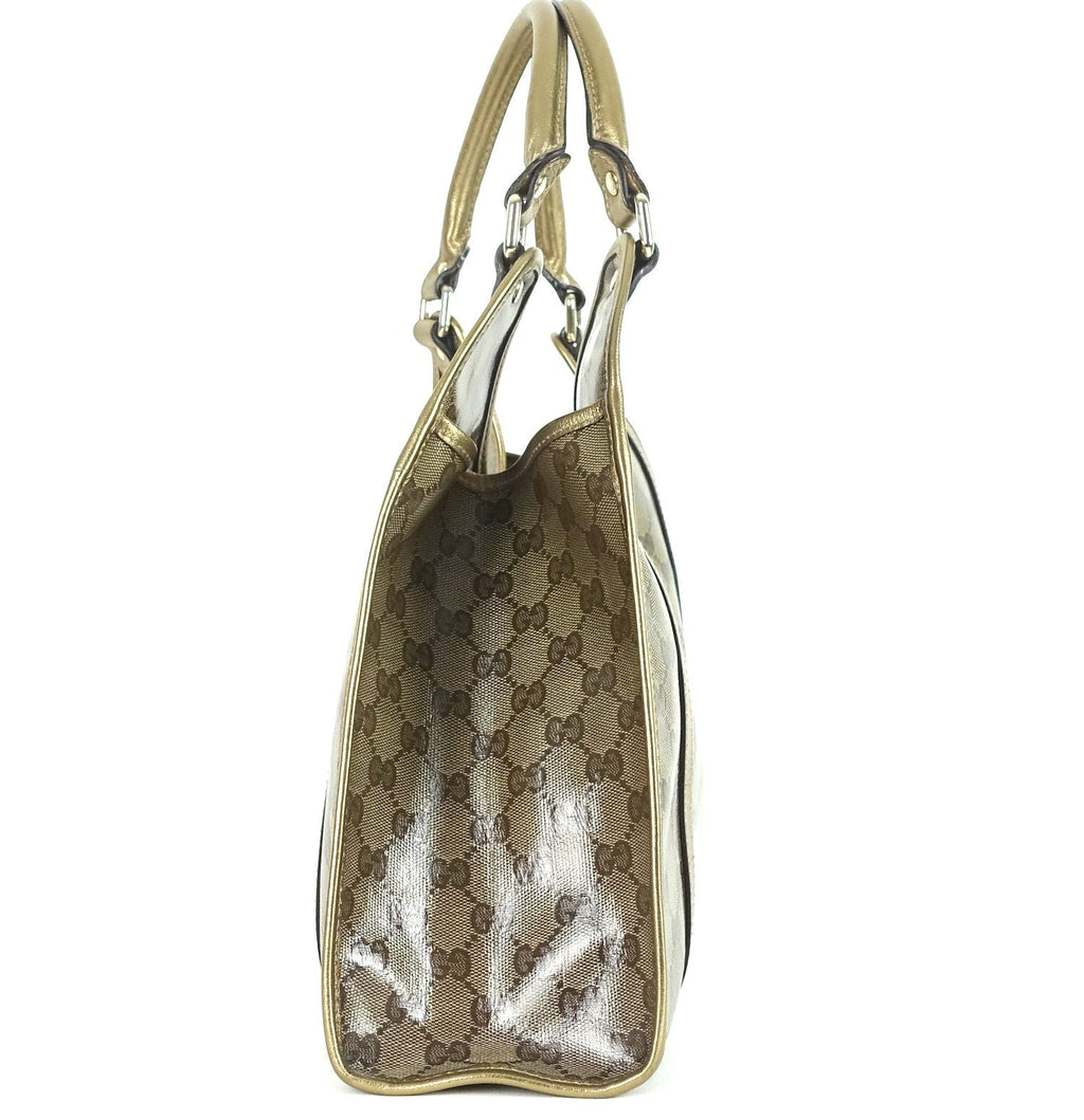 Gucci Jackie O Crystal Monogram Coated Canvas Bag