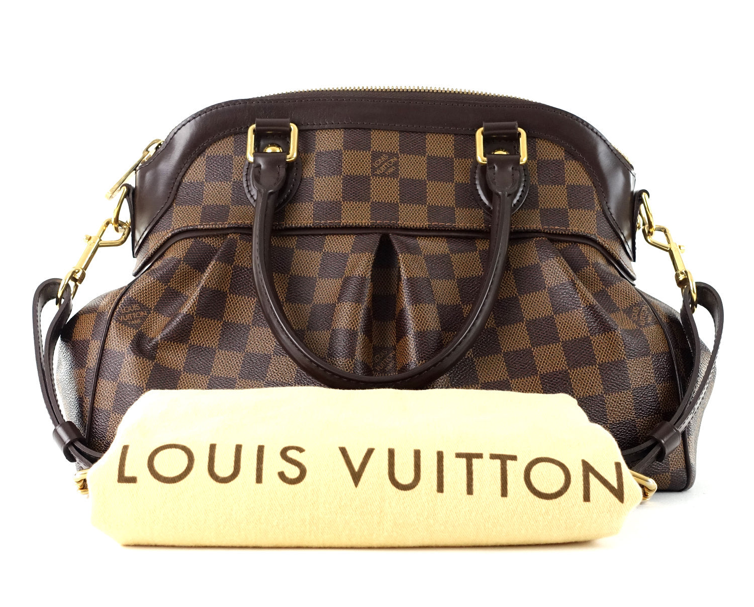 Louis Vuitto Trevi PM Damier Ebene Canvas Handbag
