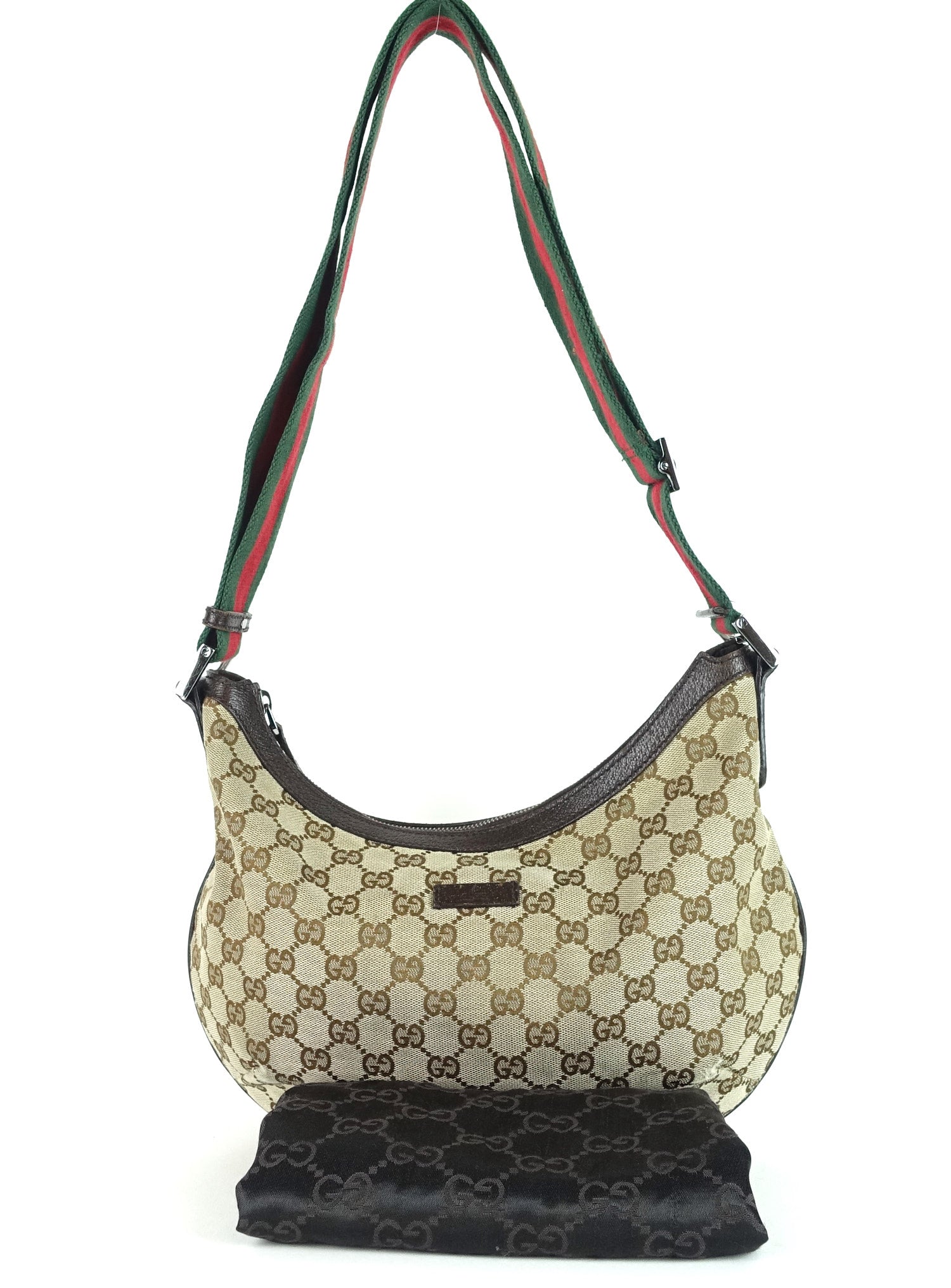 Gucci Monogram Canvas Hobo Bag