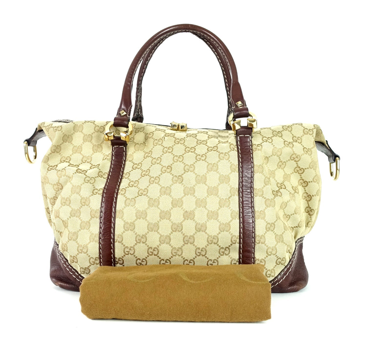 Gucci Monogram Canvas Large Hobo Bag