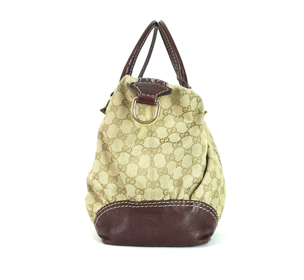 Gucci Monogram Canvas Large Hobo Bag