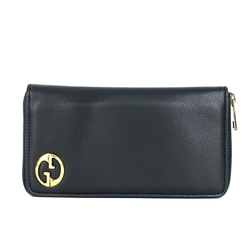 Gucci 1973 Calf Leather Zip Around Wallet